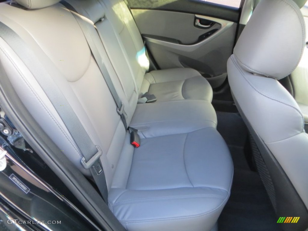 2012 Elantra Limited - Midnight Black / Gray photo #29