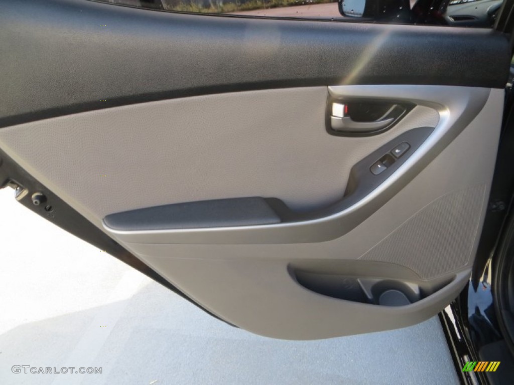 2012 Elantra Limited - Midnight Black / Gray photo #31