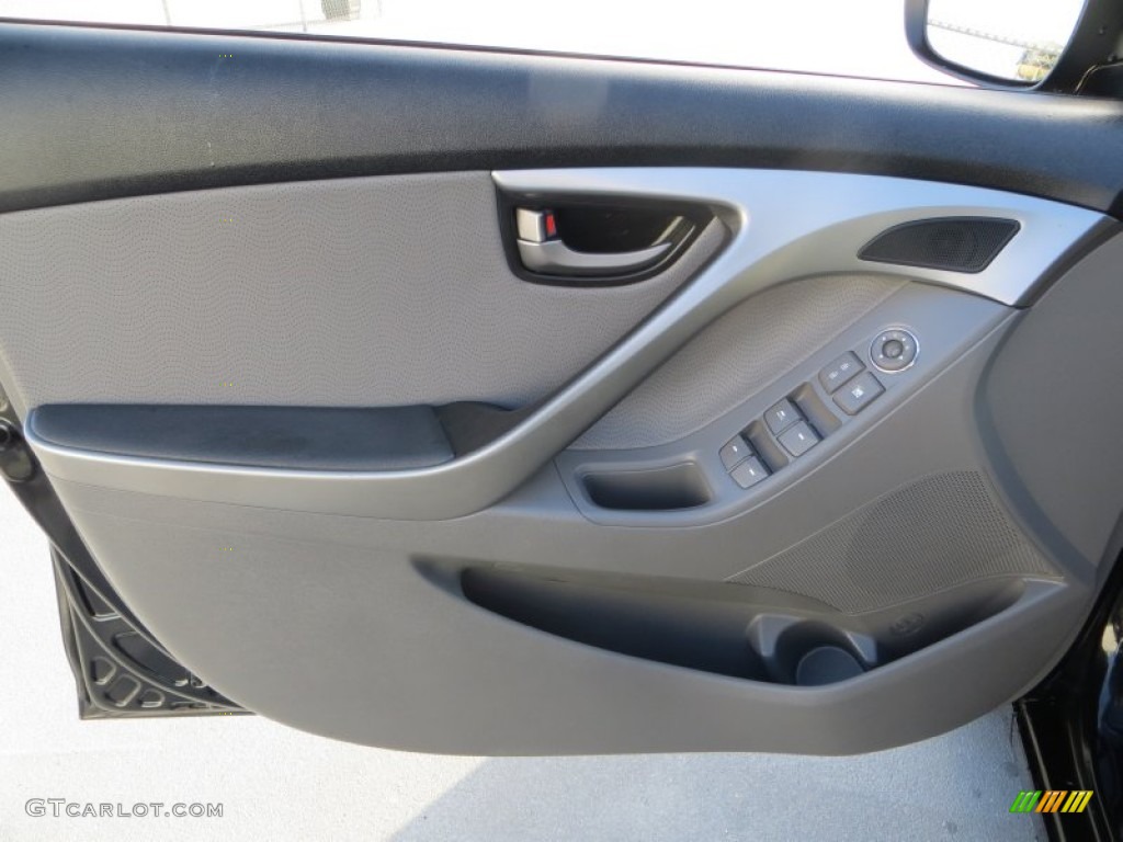 2012 Elantra Limited - Midnight Black / Gray photo #34