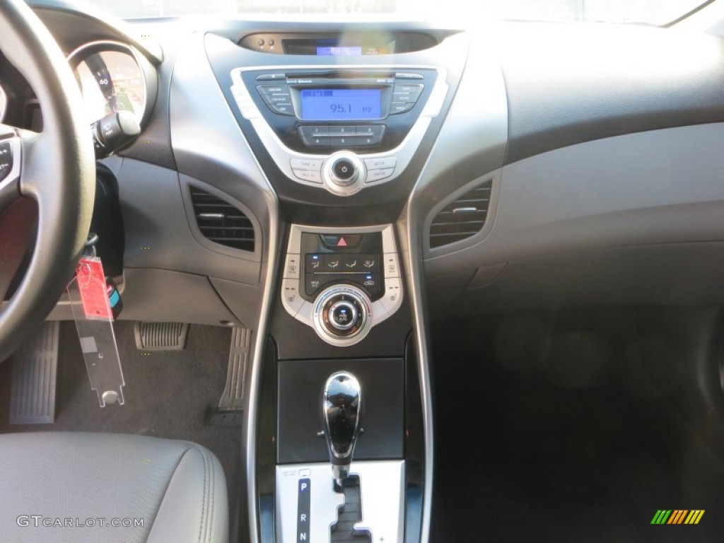 2012 Elantra Limited - Midnight Black / Gray photo #40