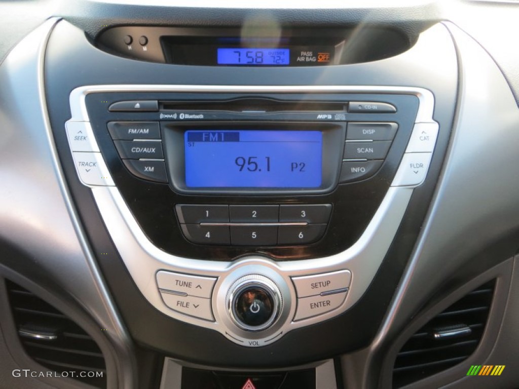 2012 Elantra Limited - Midnight Black / Gray photo #41