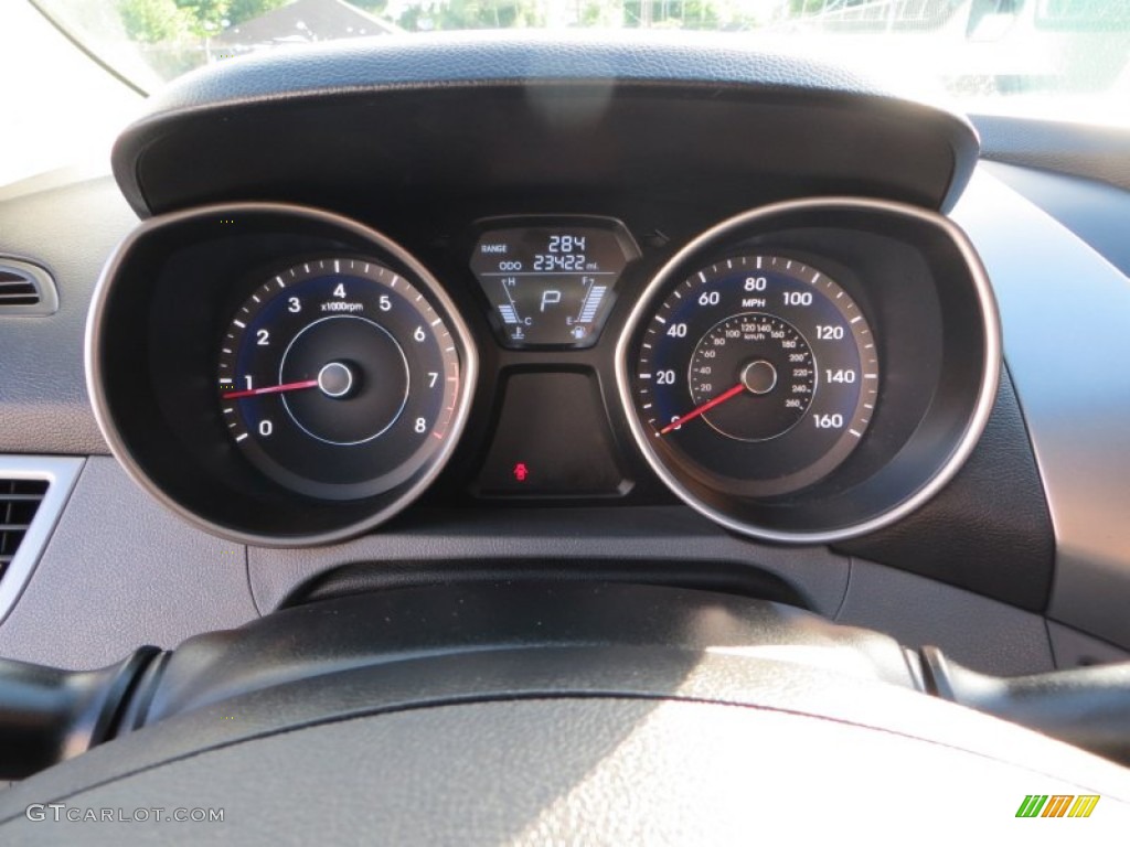 2012 Elantra Limited - Midnight Black / Gray photo #45