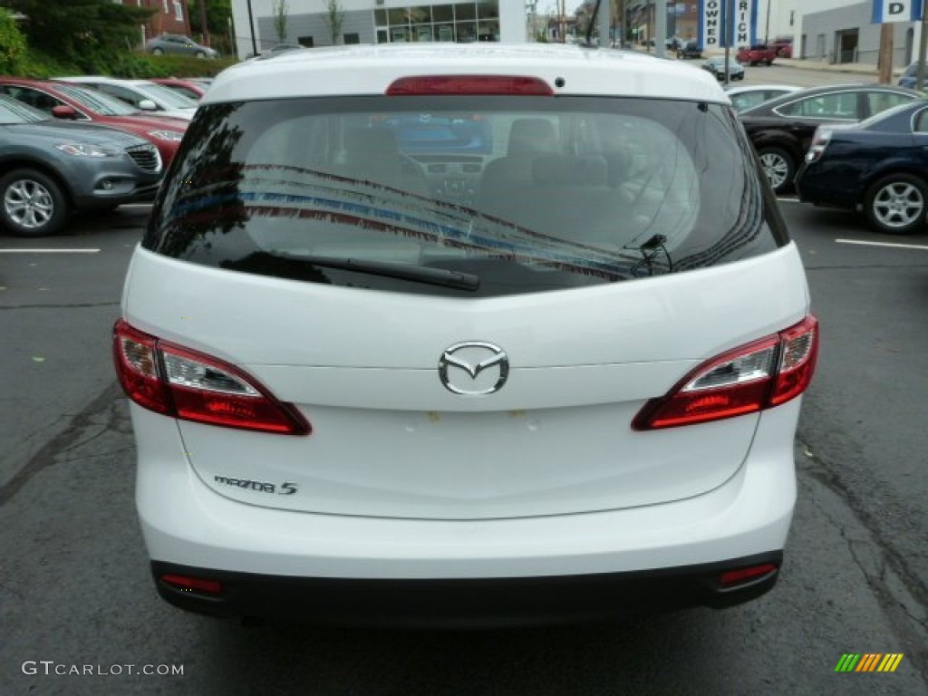 2013 MAZDA5 Sport - Crystal White Pearl / Sand photo #4