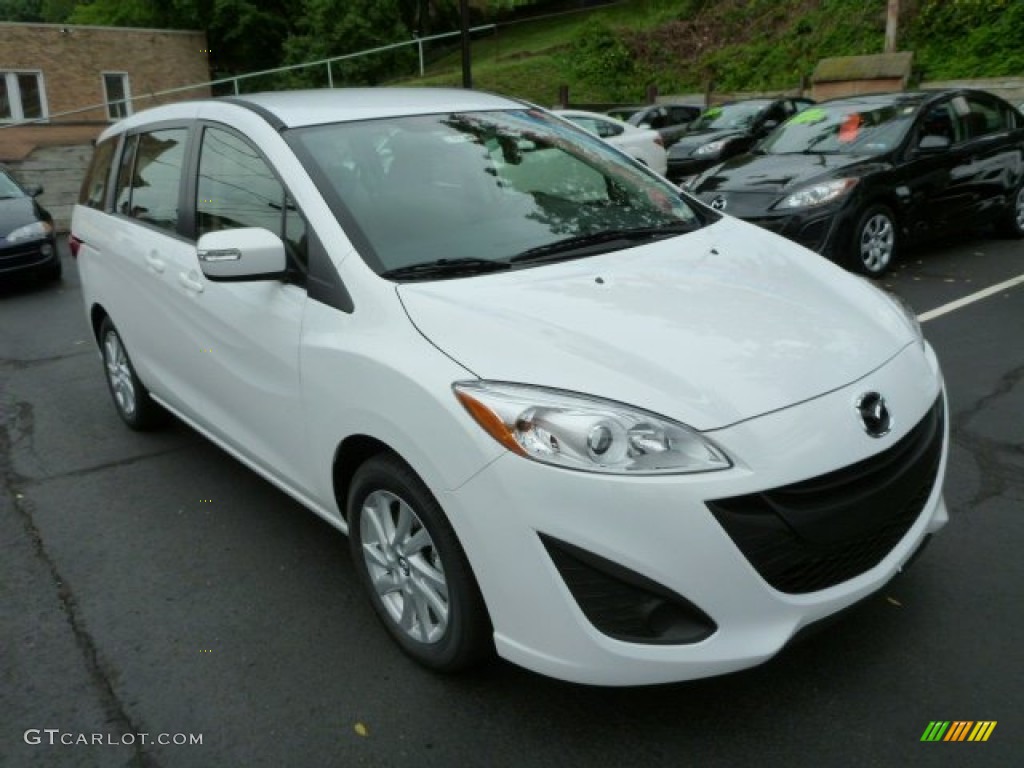 2013 MAZDA5 Sport - Crystal White Pearl / Sand photo #7