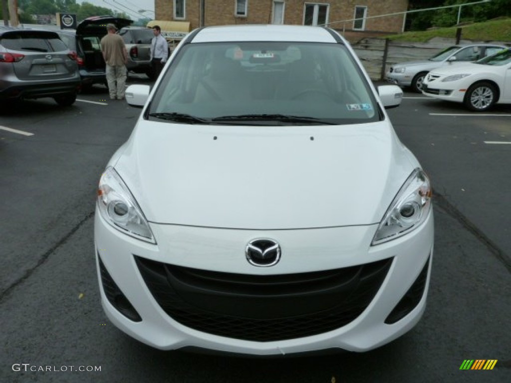 2013 MAZDA5 Sport - Crystal White Pearl / Sand photo #8