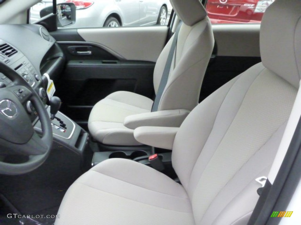 2013 MAZDA5 Sport - Crystal White Pearl / Sand photo #10