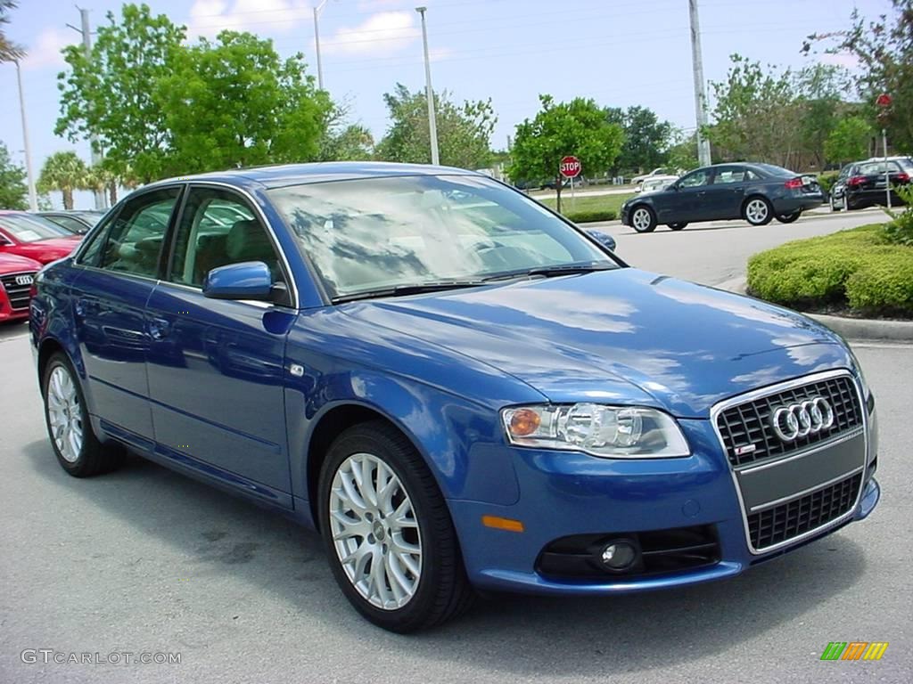 2008 A4 2.0T Special Edition Sedan - Ocean Blue Pearl Effect / Light Gray photo #7