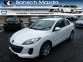 2013 Crystal White Pearl Mica Mazda MAZDA3 i Sport 4 Door  photo #1