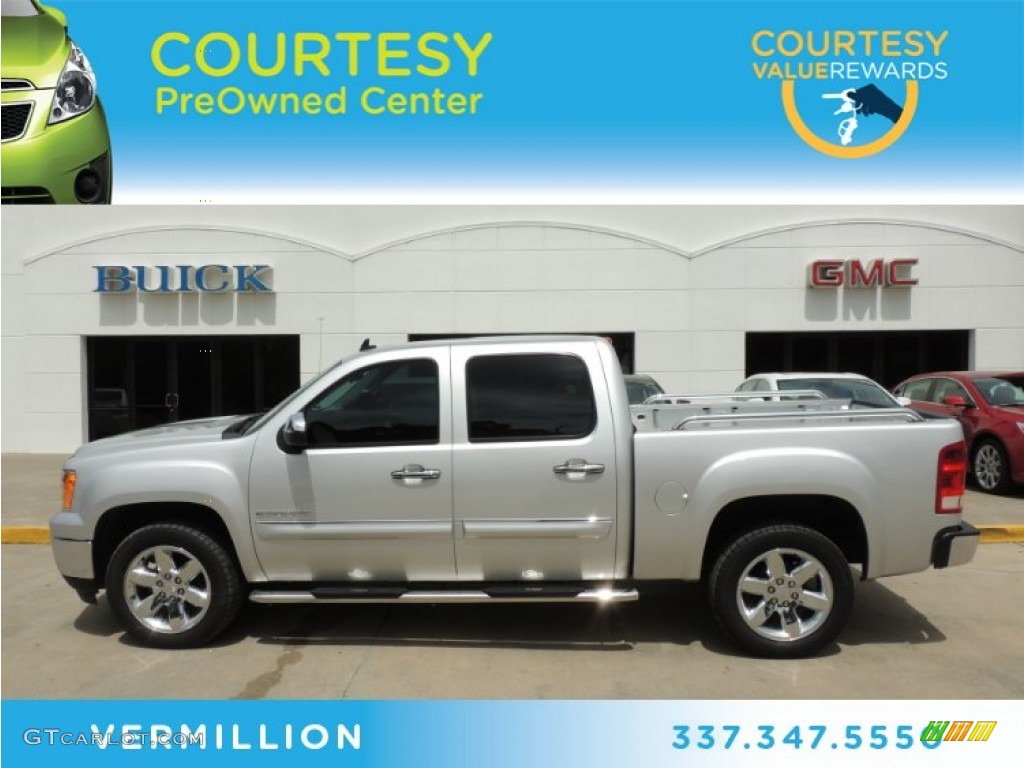 2012 Sierra 1500 SLE Crew Cab - Quicksilver Metallic / Ebony photo #1