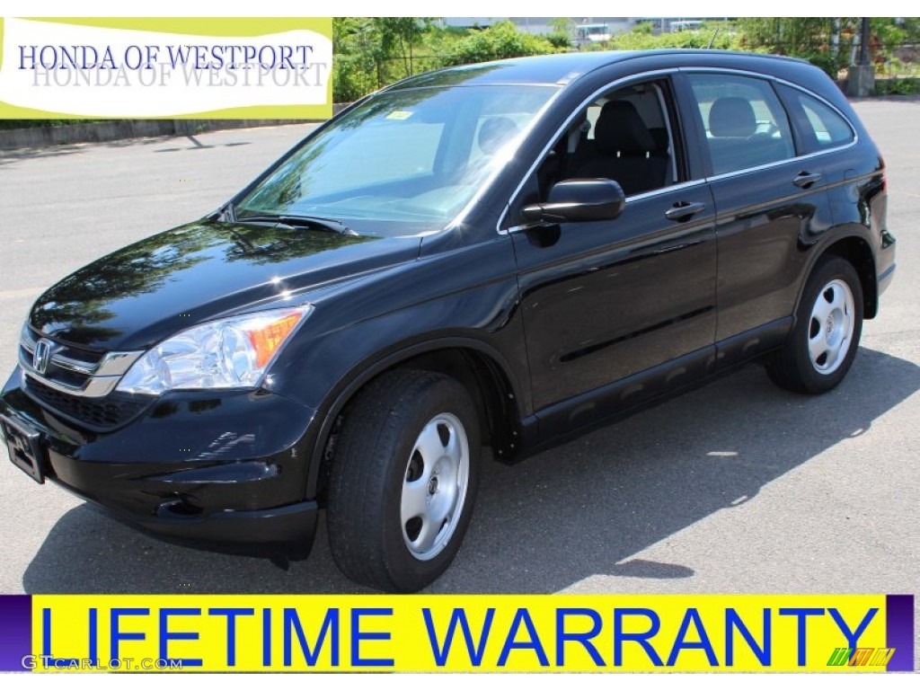 2011 CR-V LX 4WD - Crystal Black Pearl / Black photo #1