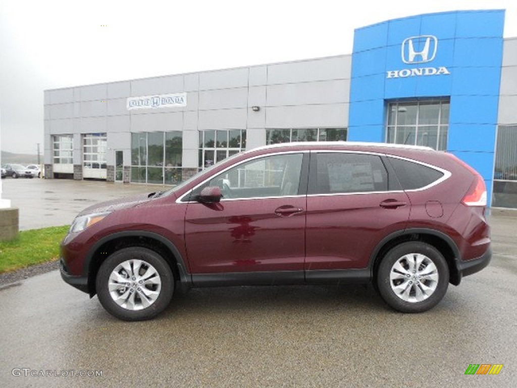 2013 CR-V EX-L AWD - Basque Red Pearl II / Gray photo #2