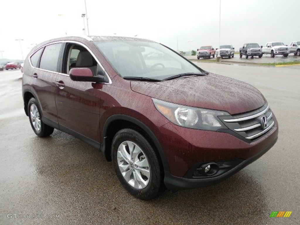 2013 CR-V EX-L AWD - Basque Red Pearl II / Gray photo #5