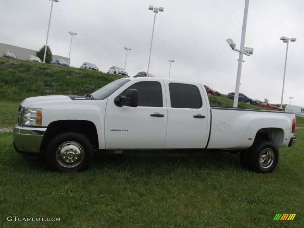 Summit White 2013 Chevrolet Silverado 3500HD WT Crew Cab 4x4 Dually Exterior Photo #82029544