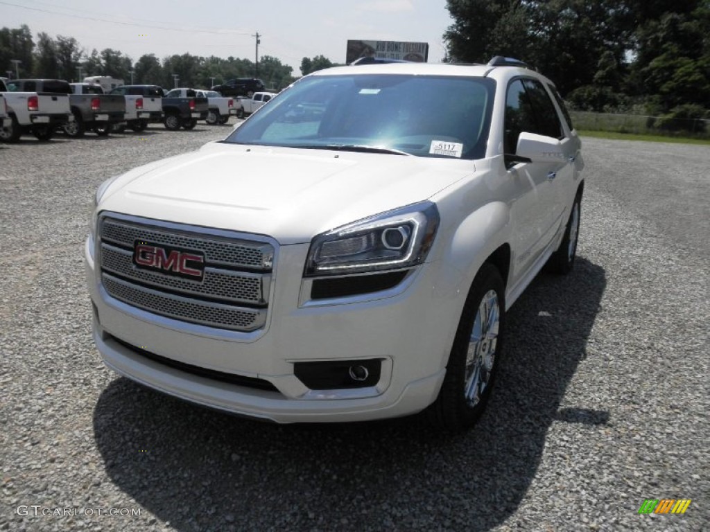 2013 Acadia Denali AWD - White Diamond Tricoat / Cocoa Dune photo #3