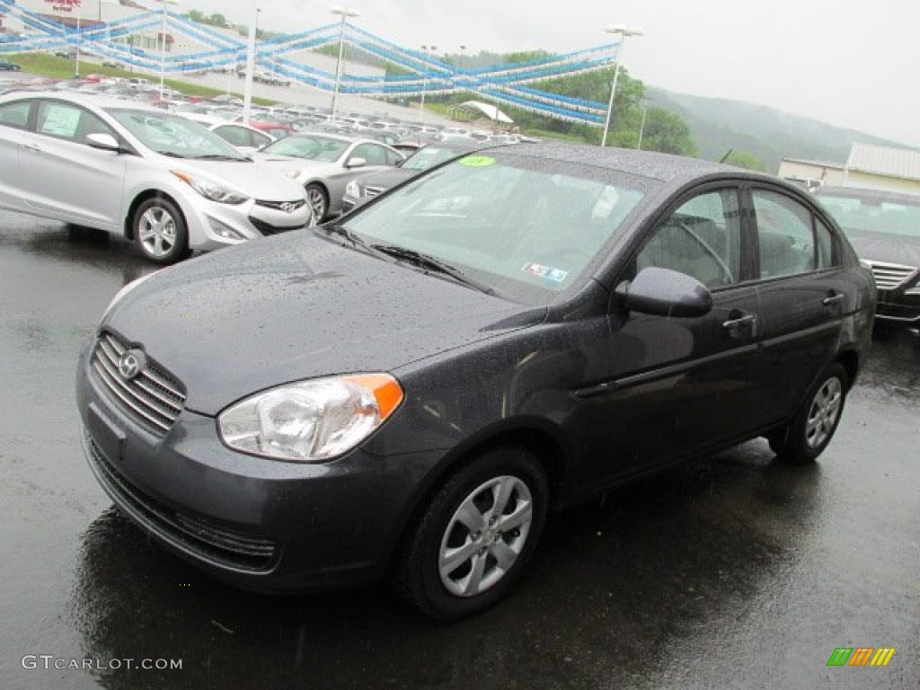 2008 Accent GLS Sedan - Charcoal Gray / Gray photo #5