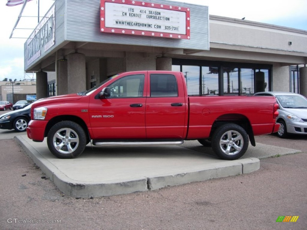 2007 Ram 1500 Sport Quad Cab 4x4 - Flame Red / Medium Slate Gray photo #8