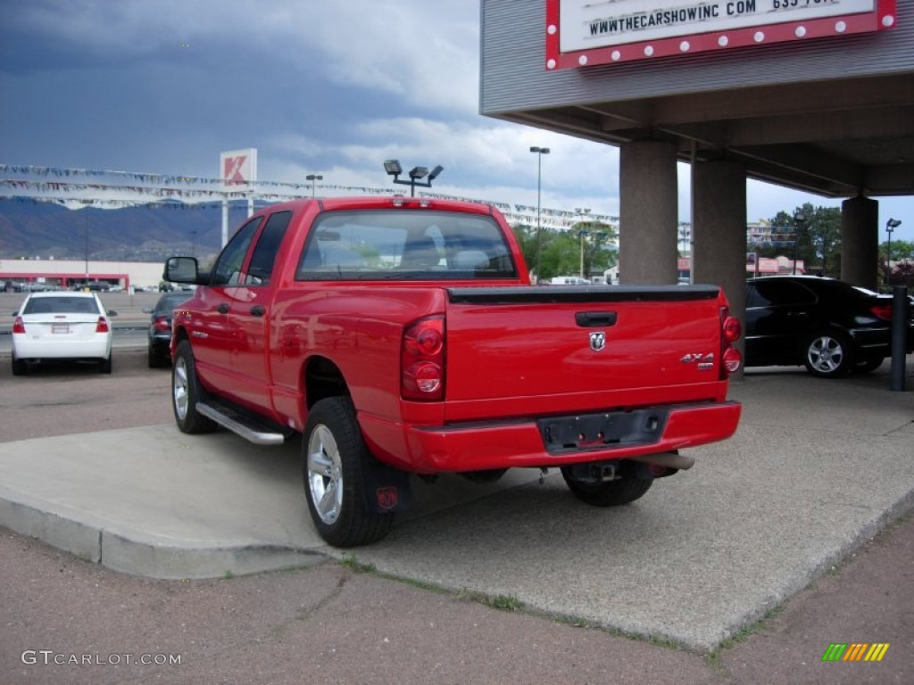 2007 Ram 1500 Sport Quad Cab 4x4 - Flame Red / Medium Slate Gray photo #9