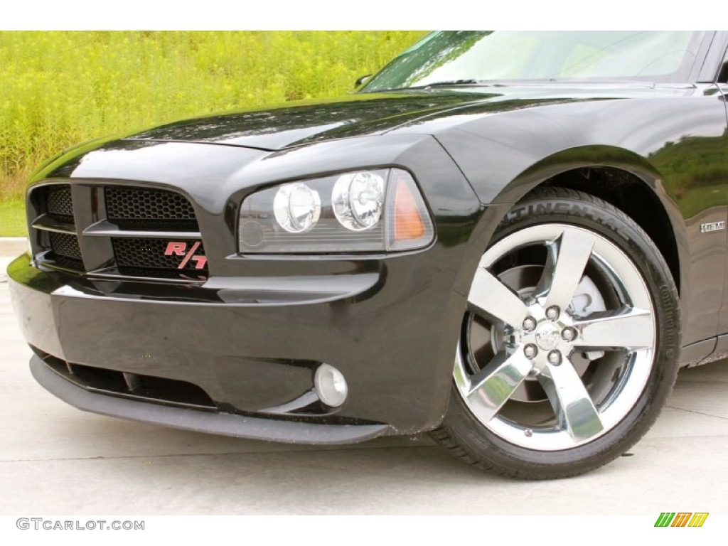 2007 Charger R/T - Brilliant Black Crystal Pearl / Dark Slate Gray photo #2