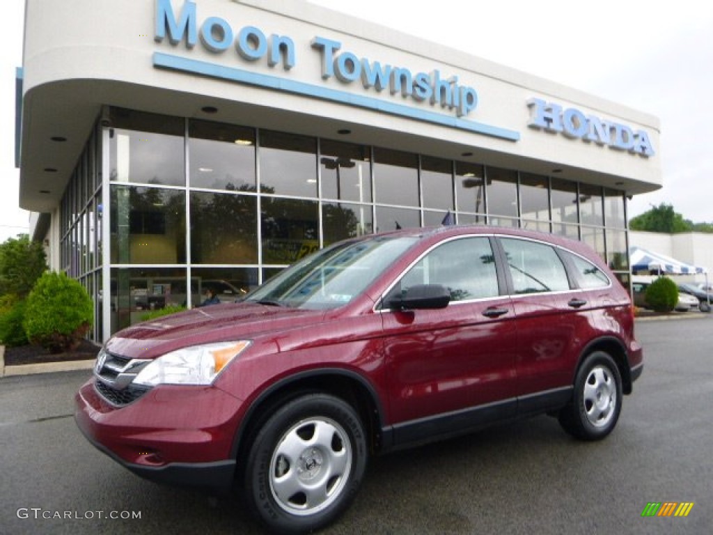 2010 CR-V LX AWD - Tango Red Pearl / Gray photo #1