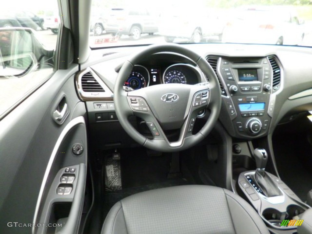 2013 Hyundai Santa Fe Limited AWD Black Dashboard Photo #82039060