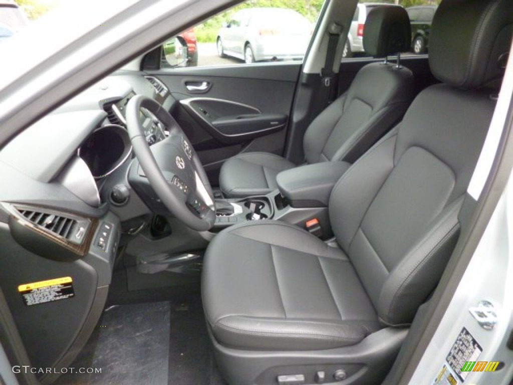 Black Interior 2013 Hyundai Santa Fe Limited AWD Photo #82039081