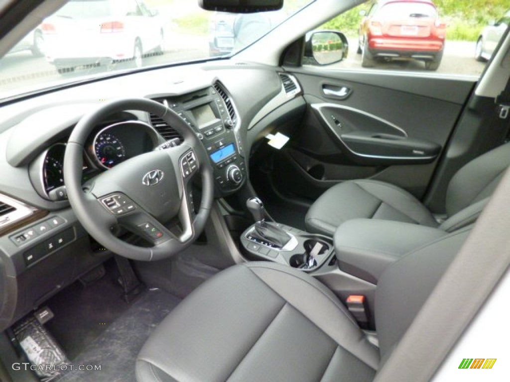 Black Interior 2013 Hyundai Santa Fe Limited AWD Photo #82039098