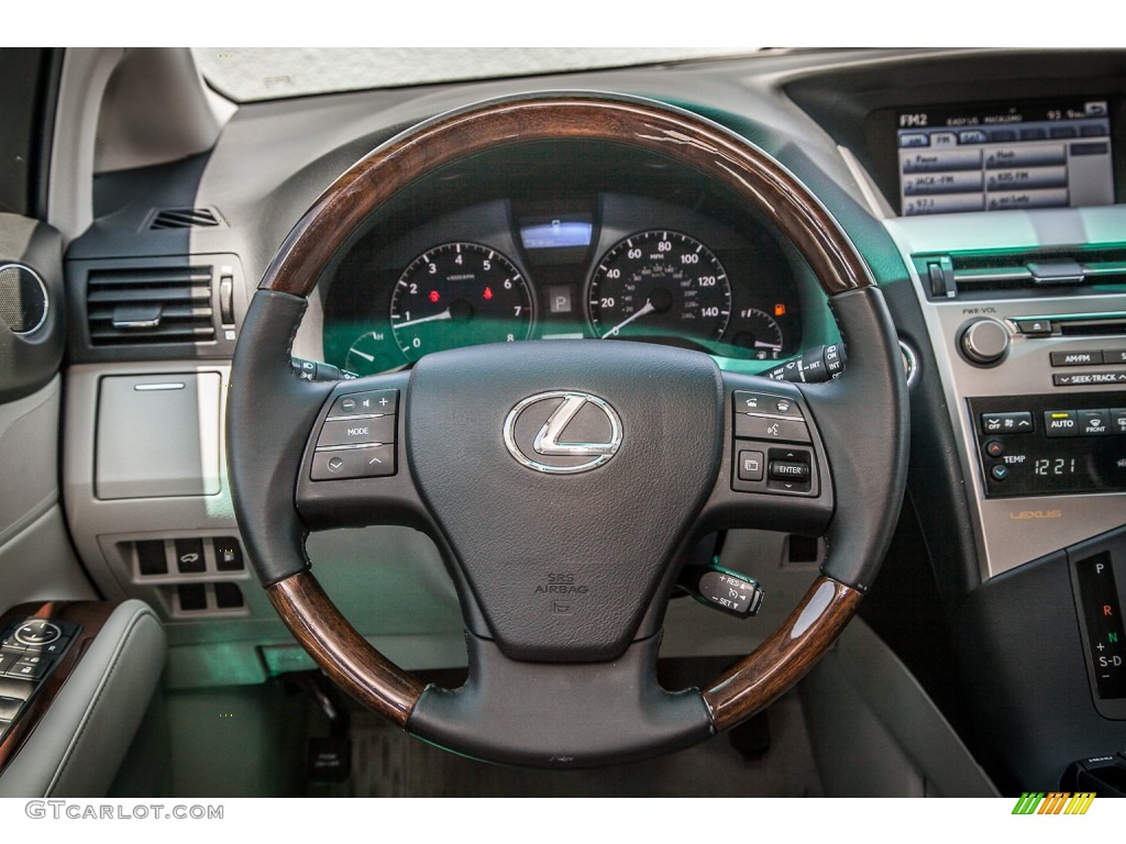 2012 Lexus RX 350 Light Gray Steering Wheel Photo #82039363