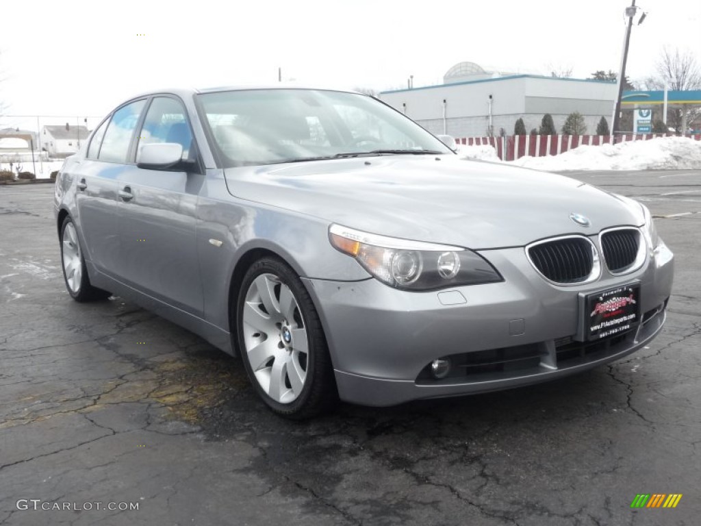 2004 5 Series 530i Sedan - Amethyst Grey Metallic / Black photo #2