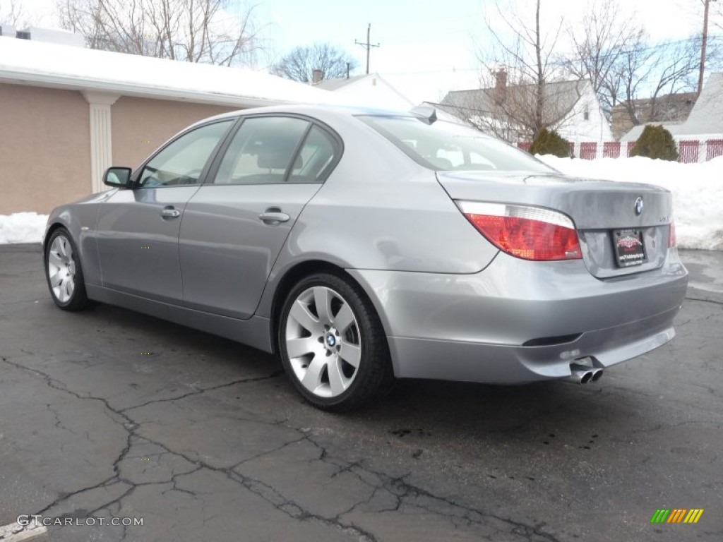 2004 5 Series 530i Sedan - Amethyst Grey Metallic / Black photo #4