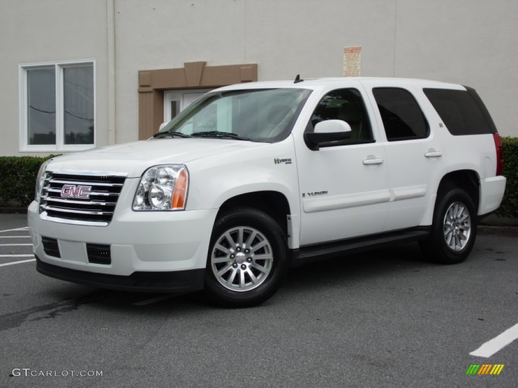 Summit White 2008 GMC Yukon Hybrid Exterior Photo #82043058