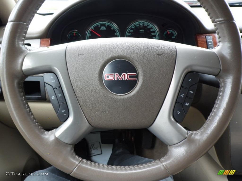 2008 GMC Yukon Hybrid Light Tan Steering Wheel Photo #82043547