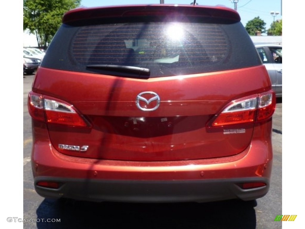 2013 MAZDA5 Grand Touring - Zeal Red Mica / Sand photo #5