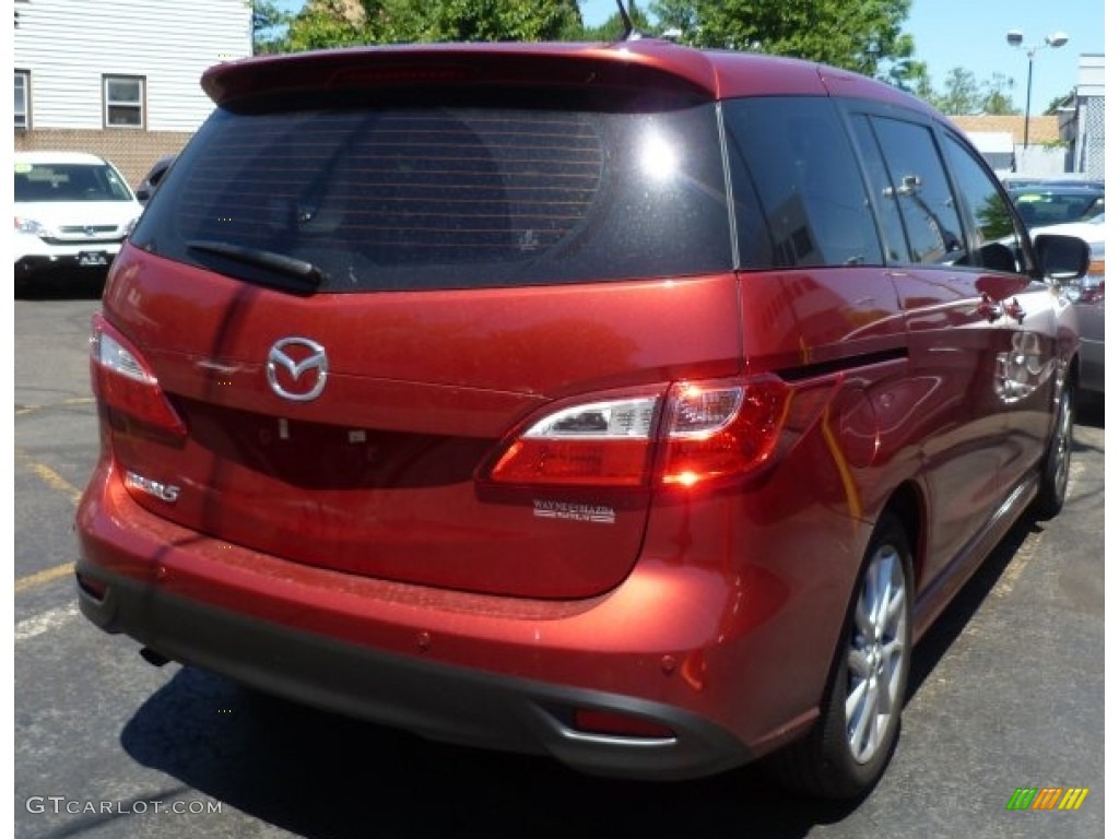 2013 MAZDA5 Grand Touring - Zeal Red Mica / Sand photo #6