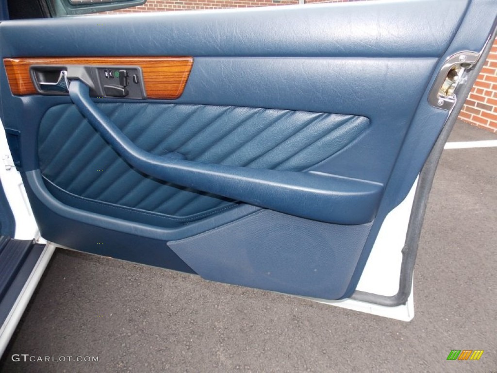 1991 Mercedes-Benz S Class 420 SEL Blue Door Panel Photo #82046619