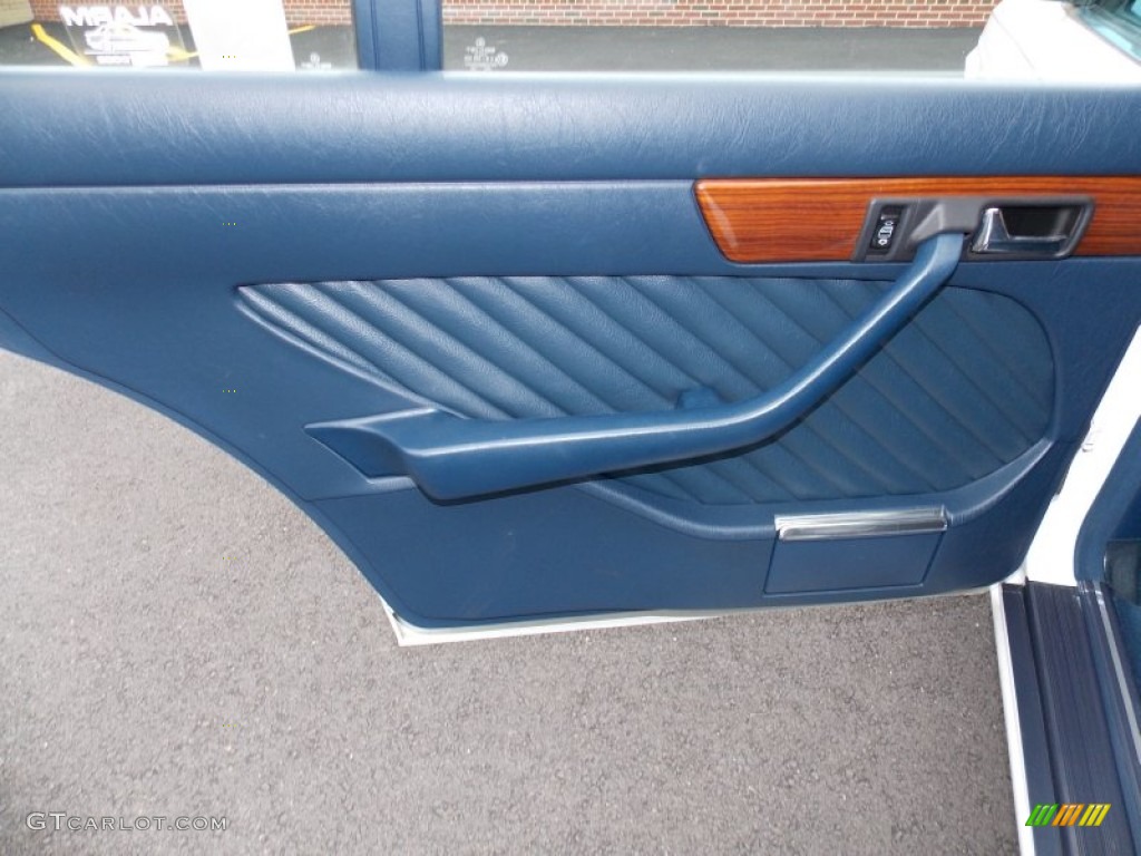 1991 Mercedes-Benz S Class 420 SEL Blue Door Panel Photo #82046691