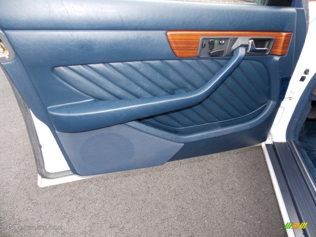 1991 Mercedes-Benz S Class 420 SEL Blue Door Panel Photo #82046768
