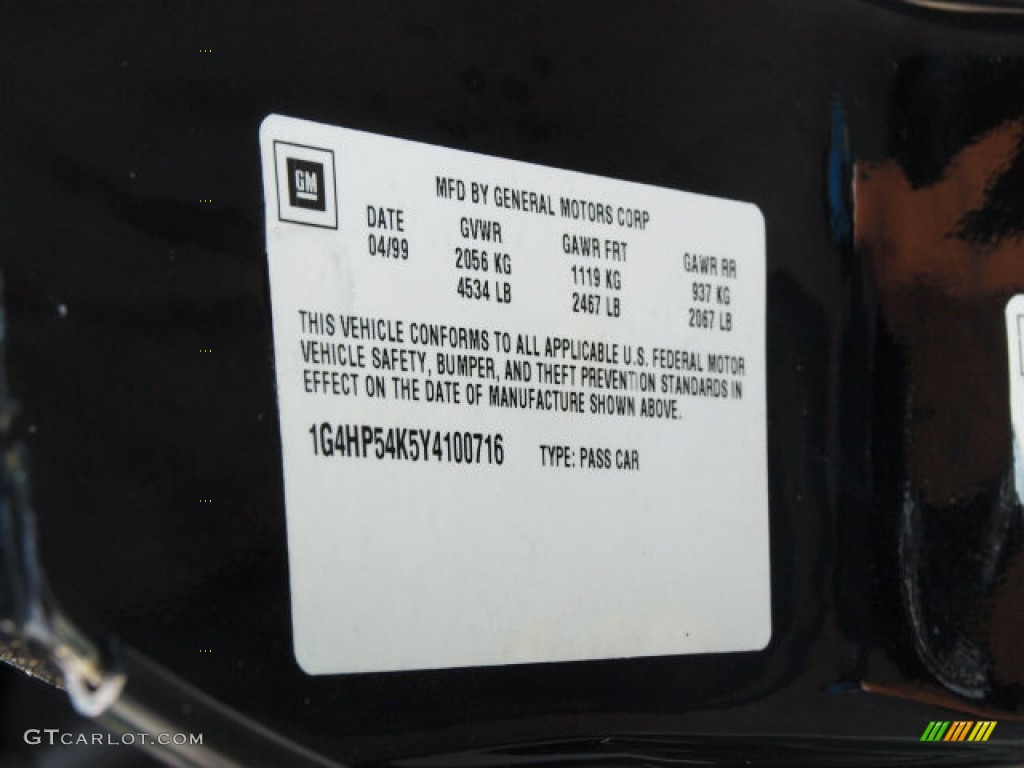 2000 LeSabre Custom - Black / Taupe photo #17