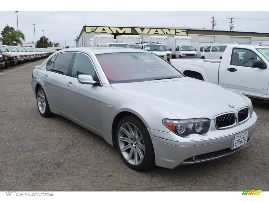 2005 7 Series 745Li Sedan - Titanium Silver Metallic / Black/Black photo #2