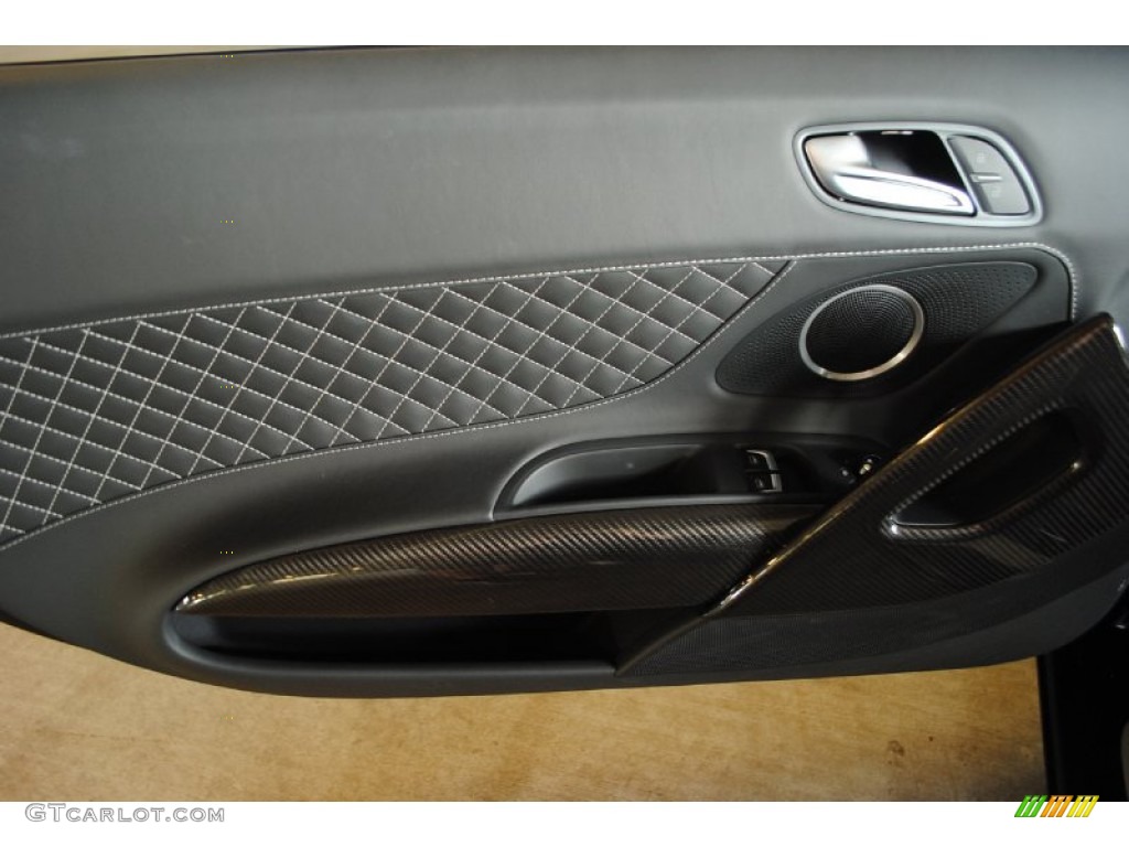 2014 Audi R8 Spyder V8 Black Door Panel Photo #82050778
