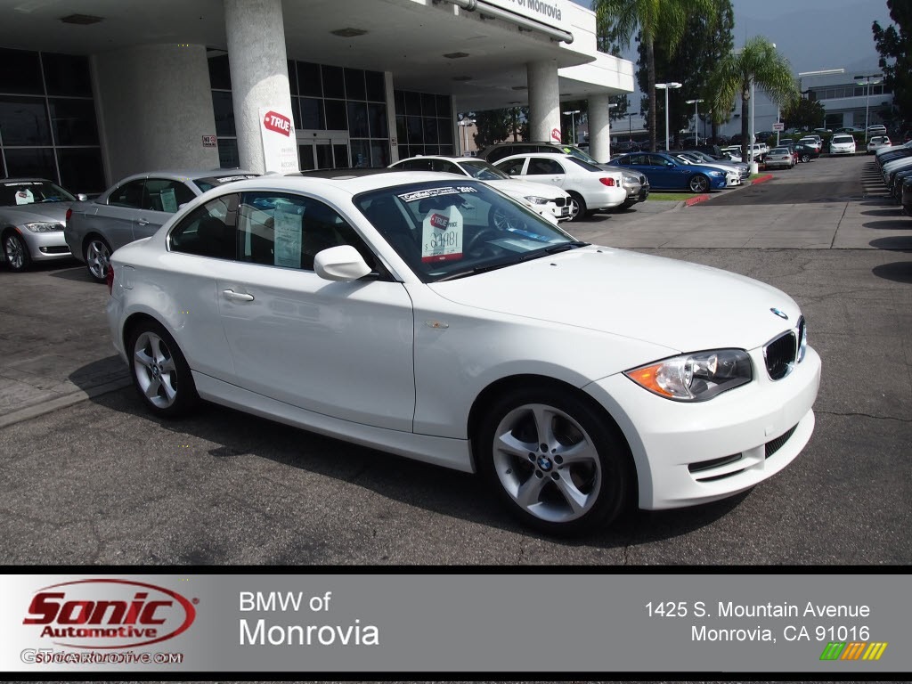 2011 1 Series 128i Coupe - Alpine White / Black photo #1