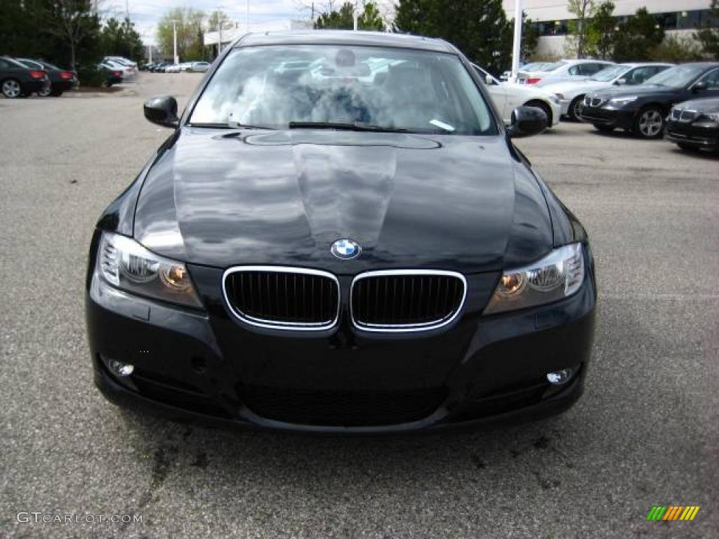 2009 3 Series 328xi Sedan - Jet Black / Black photo #8