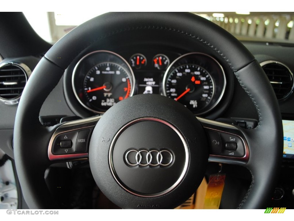 2013 Audi TT 2.0T quattro Coupe Black Steering Wheel Photo #82056787
