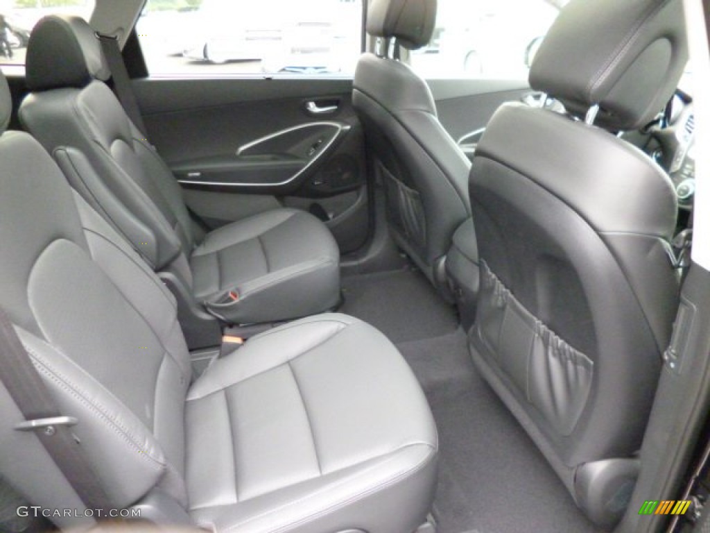 Black Interior 2013 Hyundai Santa Fe Limited AWD Photo #82057641