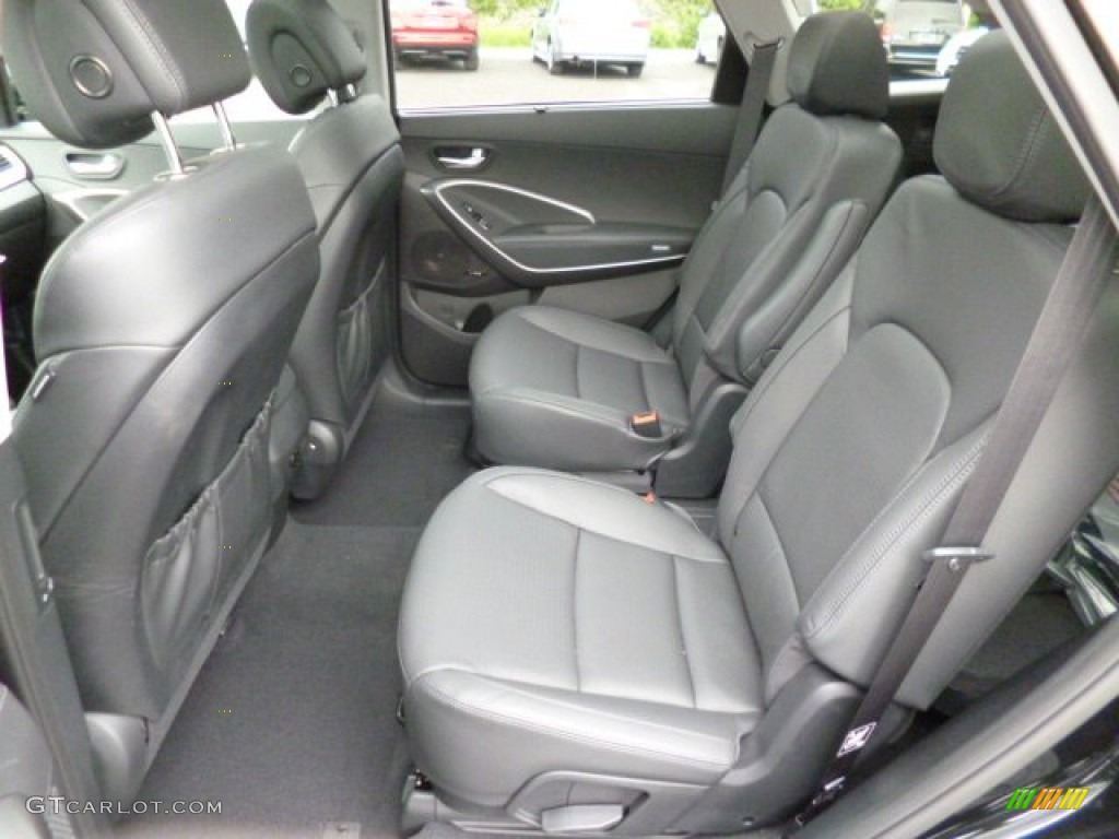 Black Interior 2013 Hyundai Santa Fe Limited AWD Photo #82057653