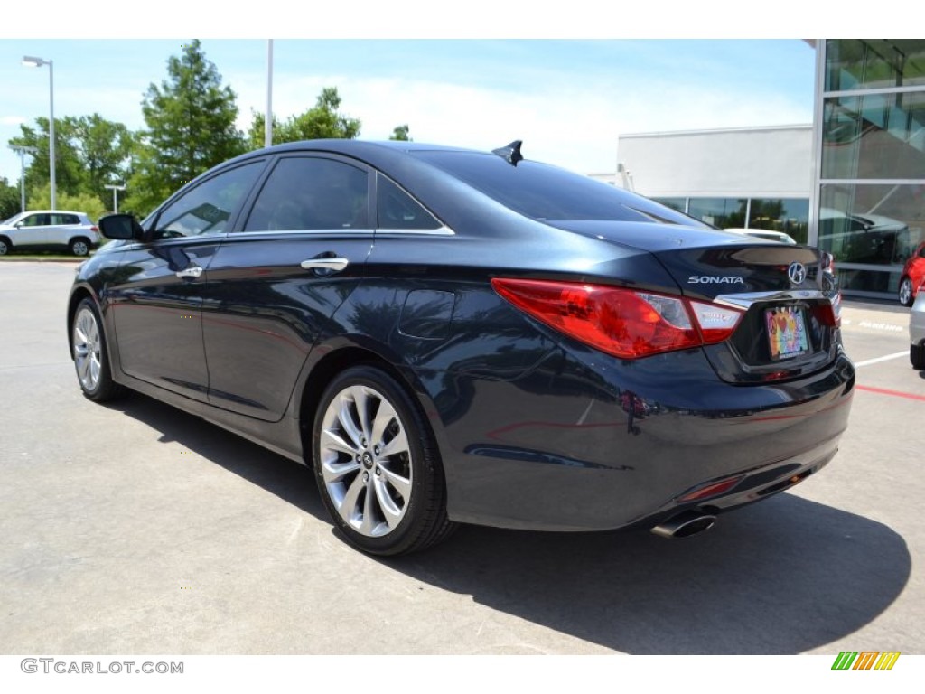 2011 Sonata SE 2.0T - Indigo Blue Pearl / Gray photo #3