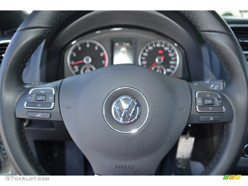 2010 Volkswagen Eos Komfort Titan Black Steering Wheel Photo #82057926