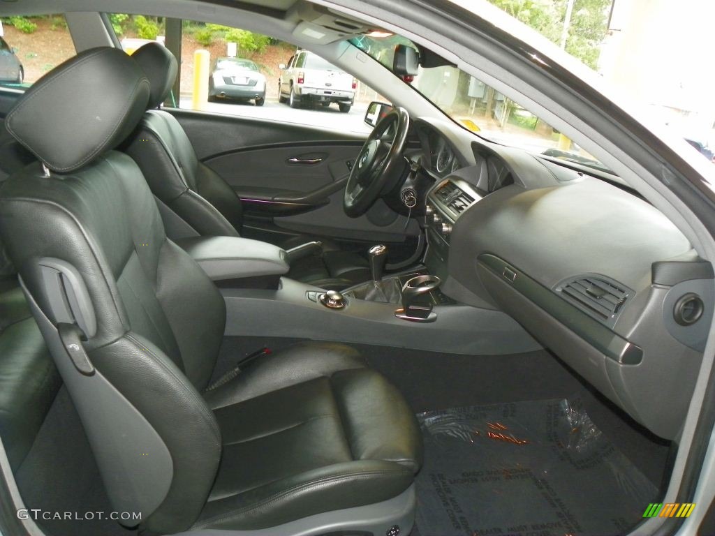 Black Interior 2005 BMW 6 Series 645i Coupe Photo #82058692
