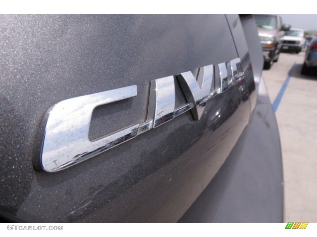 2010 Civic LX Coupe - Urban Titanium Metallic / Gray photo #8