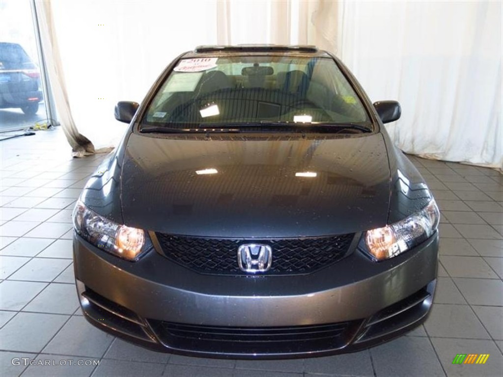 2010 Civic EX Coupe - Urban Titanium Metallic / Gray photo #4