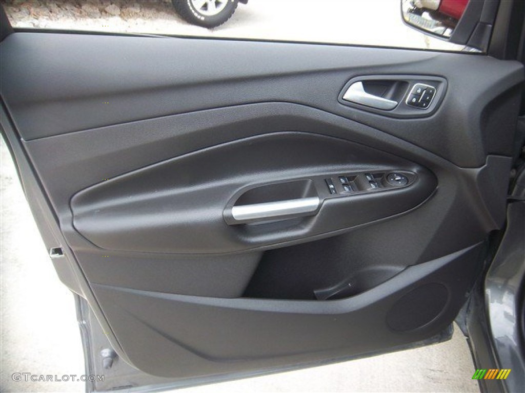 2013 Ford Escape SEL 2.0L EcoBoost Charcoal Black Door Panel Photo #82060120